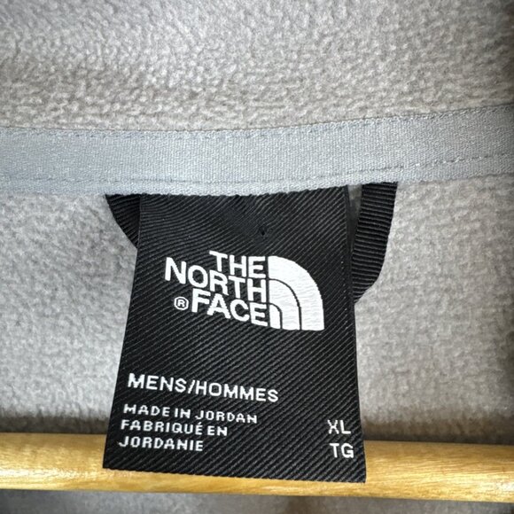 The North Face Men’s XL Full Zip Hoodie Gray Fleece Lined TNF Logo Outdoor - Picture 3 of 9